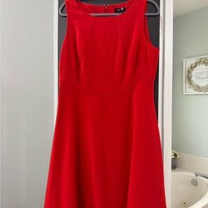 Tahari Vibrant Red Mini Dress